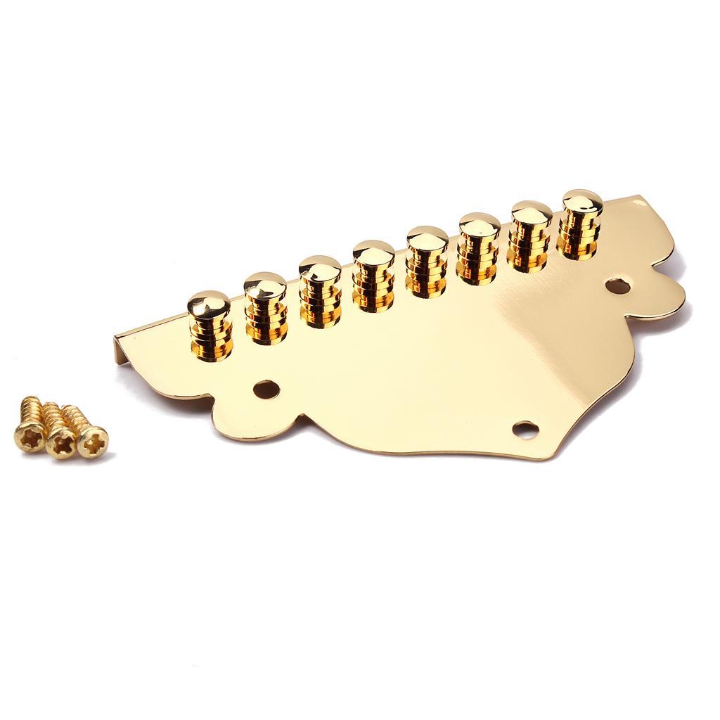 8 String Mandolin Tailpiece with Screws for Mandolin Gold