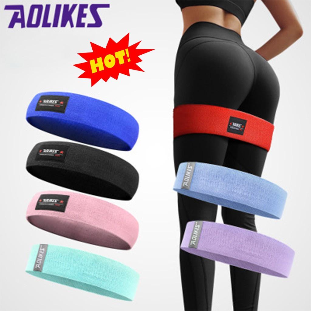 Dây mini band kháng lực tập chân mông Aolikes, dây thun vải tập gym mini band co giãn cho nữ -anhsonnd18