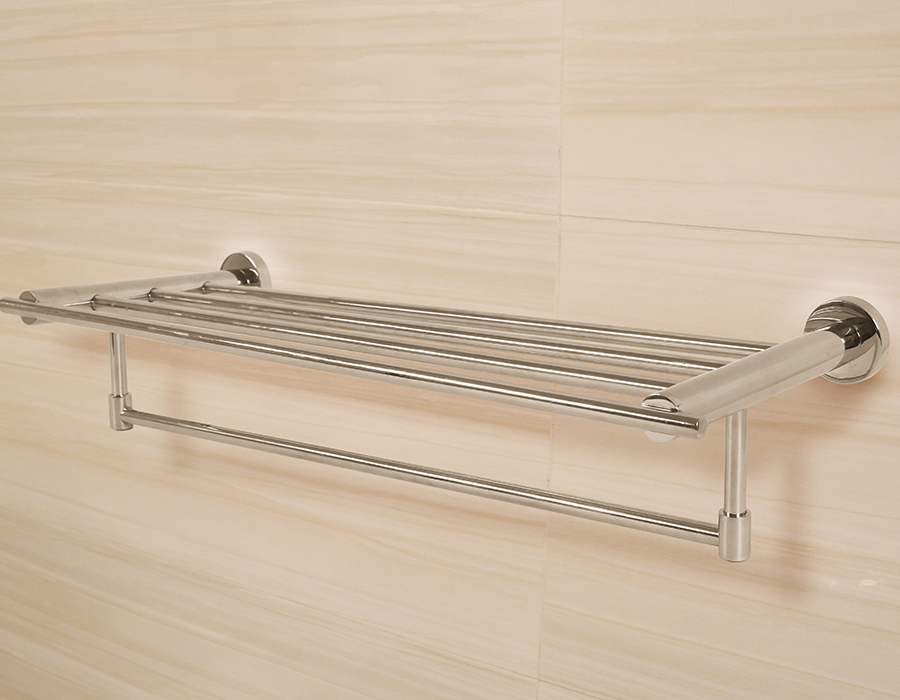 Combo kệ góc đôi và vắt khăn giàn 100% Inox 304 - MTHN