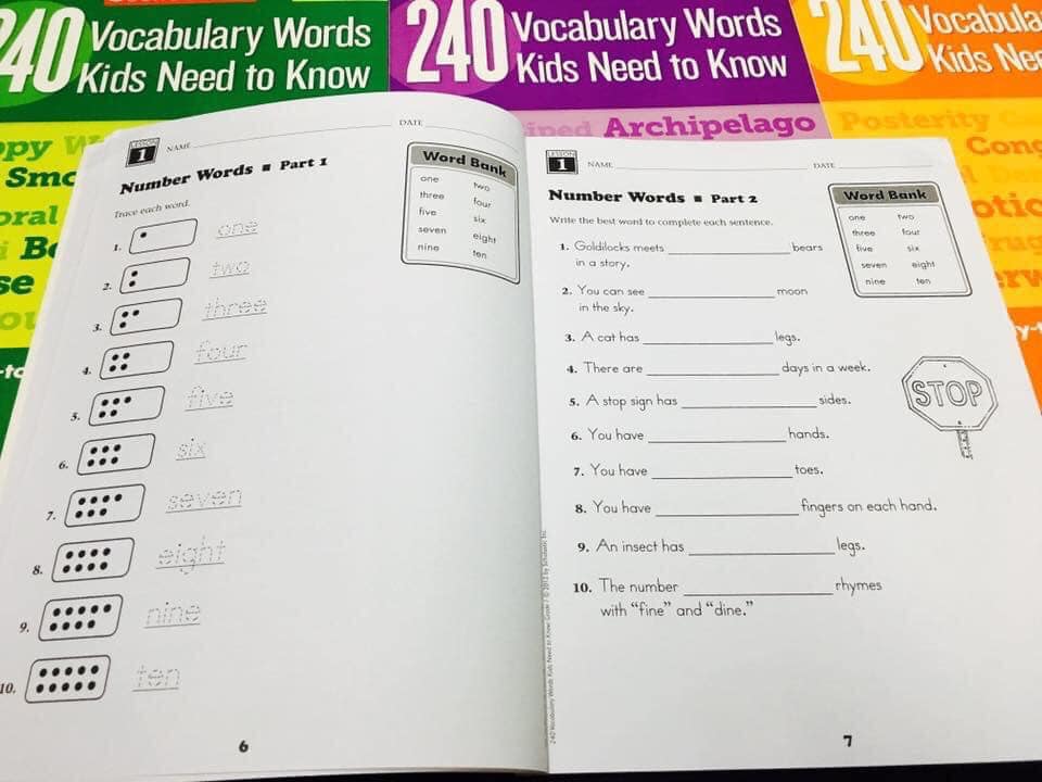 240 Vocabulary words kids need to know Grade 1-6 (6q có đáp án cuối) nhập khẩu