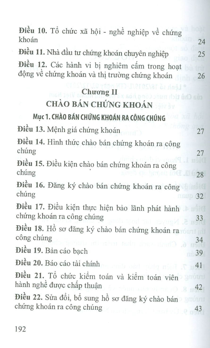 Luật Chứng Khoán