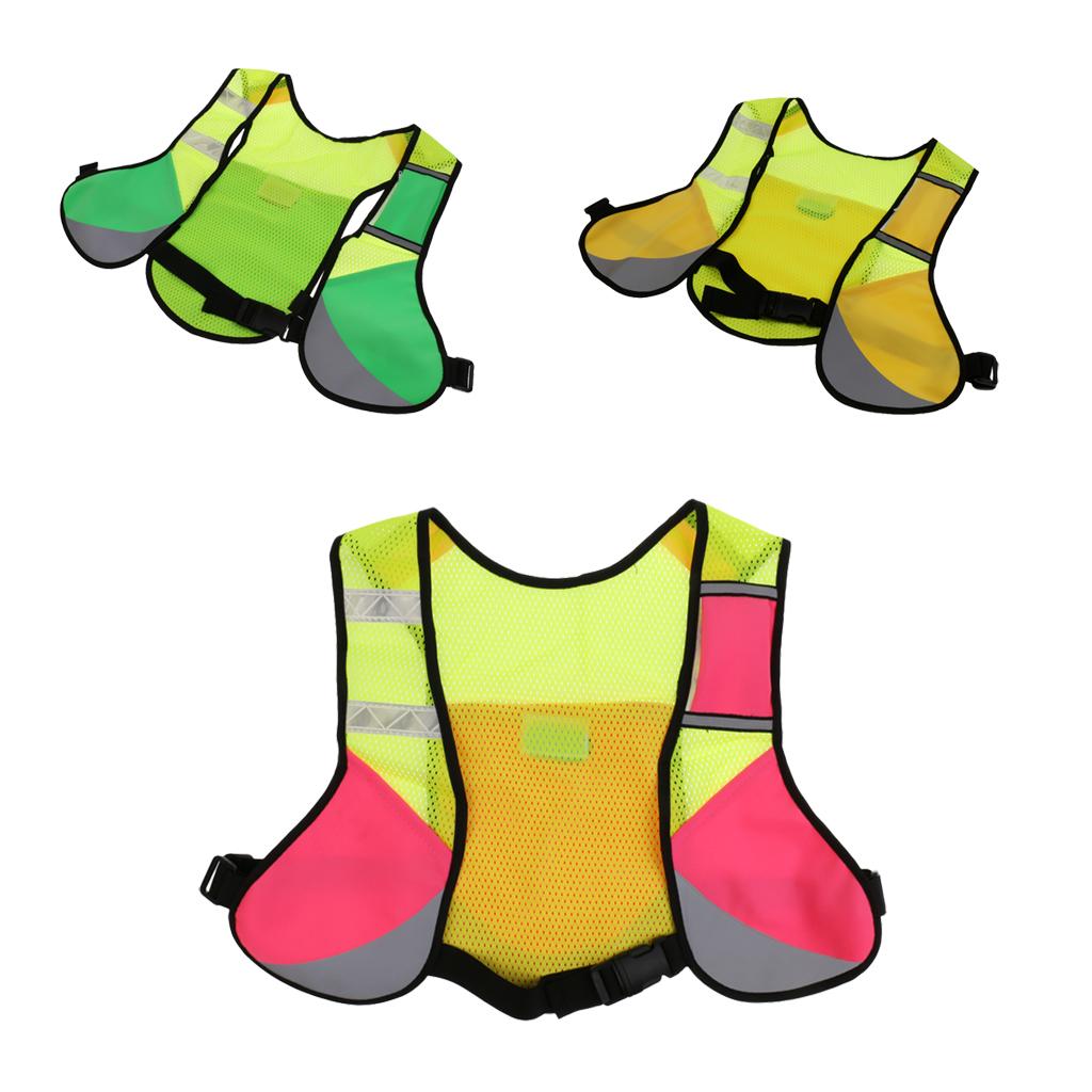 Safety Reflective Strip Running Cycling Water Hydration Backpack Vest