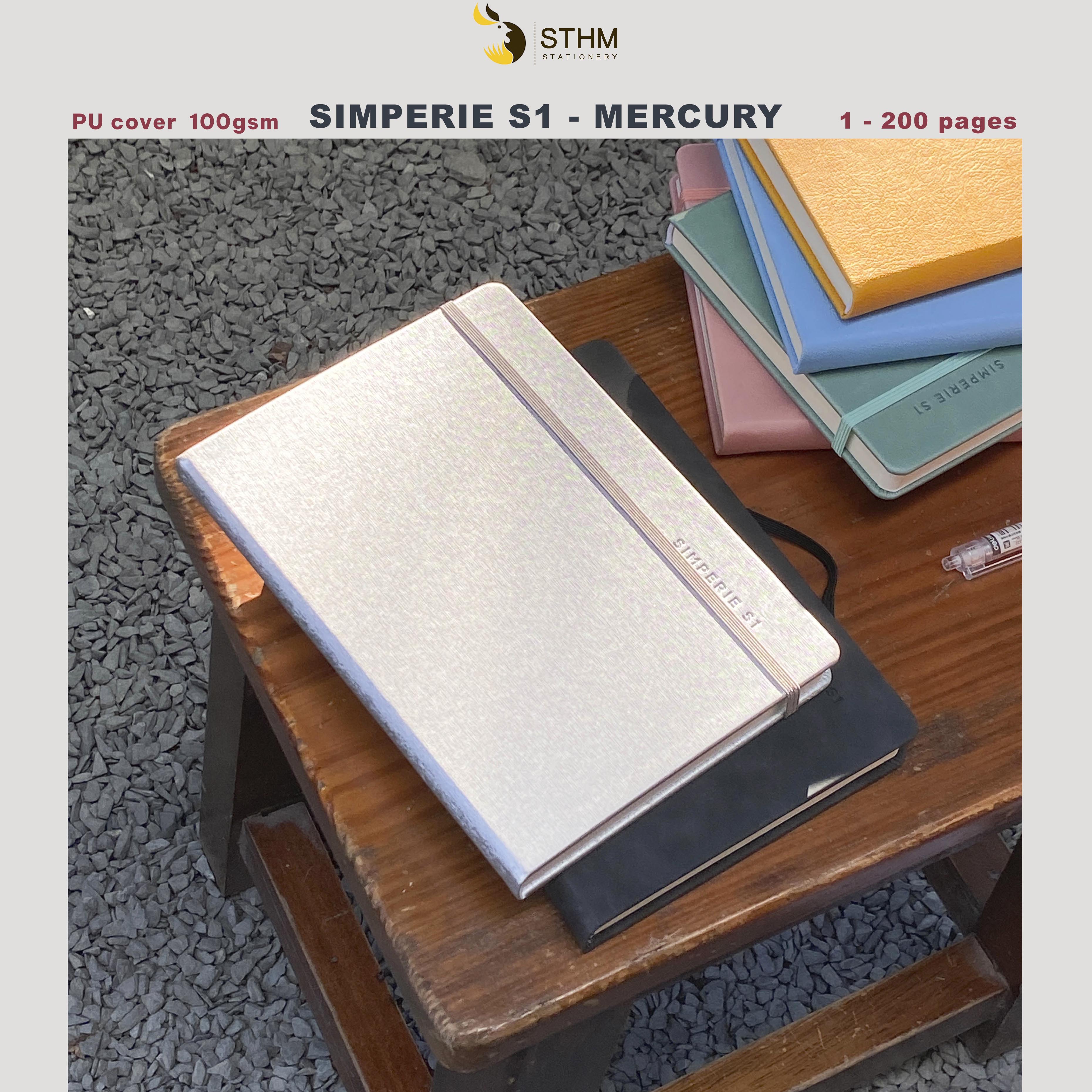 SIMPERIE S1 - Sổ tay bìa cứng da PU - 200 trang có đánh số -  Line và Dot - kem 100gsm - [STHM stationery]  - S1 - Neptune - Dot