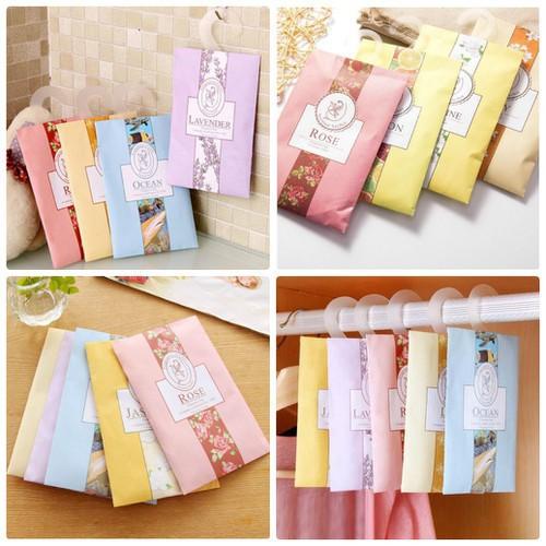 Túi thơm thảo mộc treo phòng/ treo tủ quần áo hương dịu ngọt - Túi Thơm Có Móc Treo Duashop