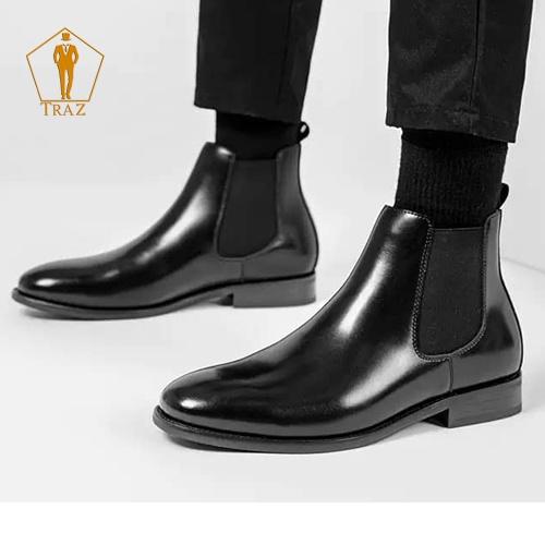 Giày boots nam TRAZ Chelsea Boots Classic đế khâu