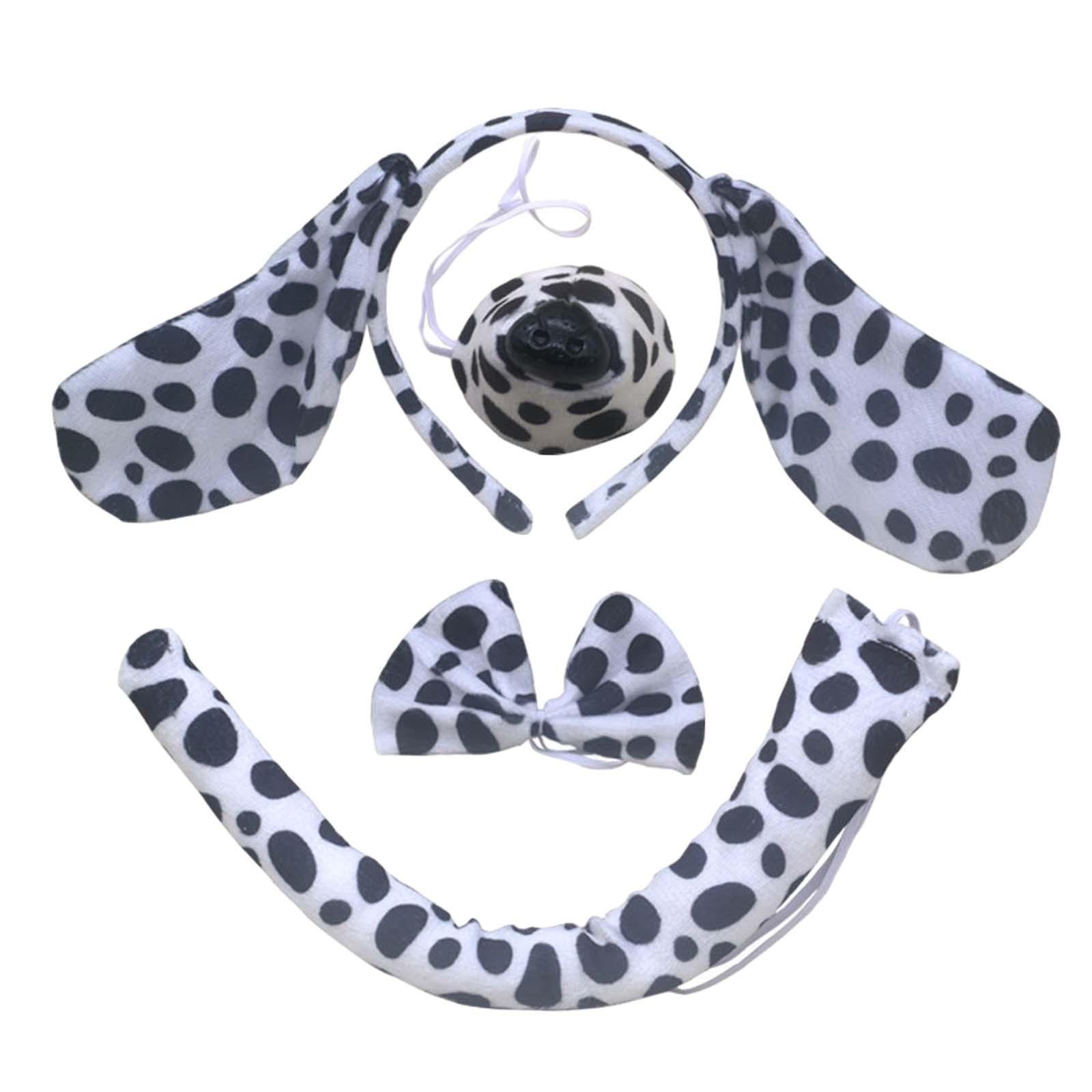 Puppy Dog Ears and Long Tail Set Ears Hair Clip Plush Faux Gifts Puppy Dog Hair Hoop Headdress for Fancy Party Children Women