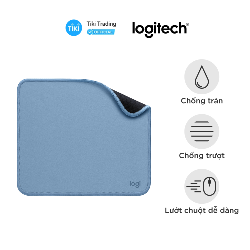 Miếng lót chuột Logitech Studio Series - Đế cao su chống trượt, lướt dễ dàng, bề mặt chống đổ tràn, bền bỉ, nhỏ gọn, hiện đại - Hàng Chính Hãng