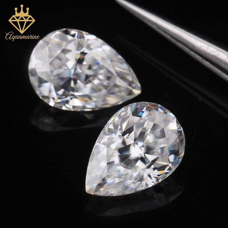 Kim cương nhân tạo Moissanite Pear