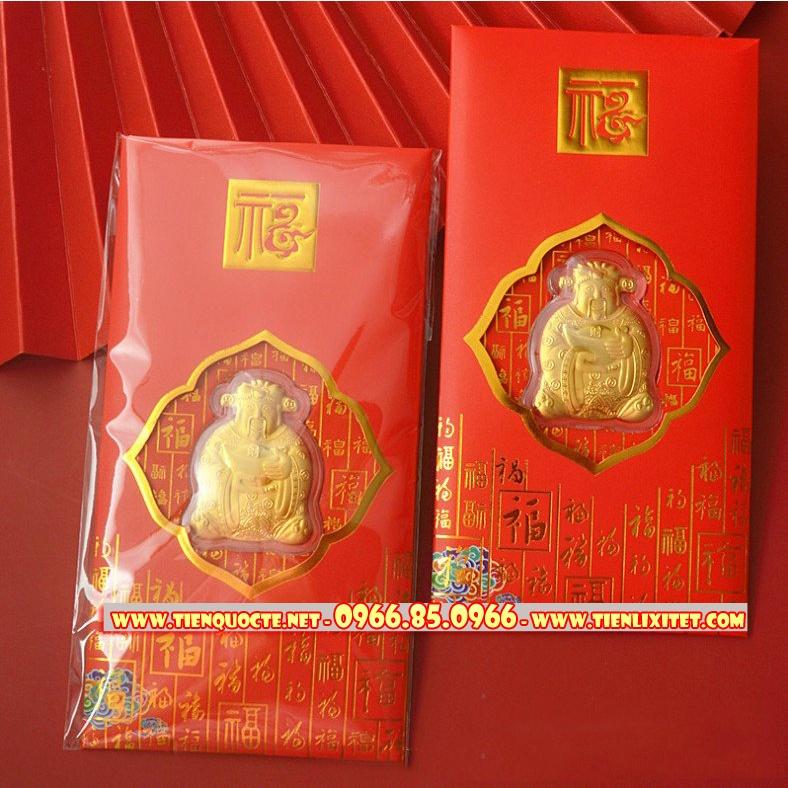 Combo 50 bao lì xì thần tài mẫu bao mới 2022 làm đồ thờ cúng bàn thờ