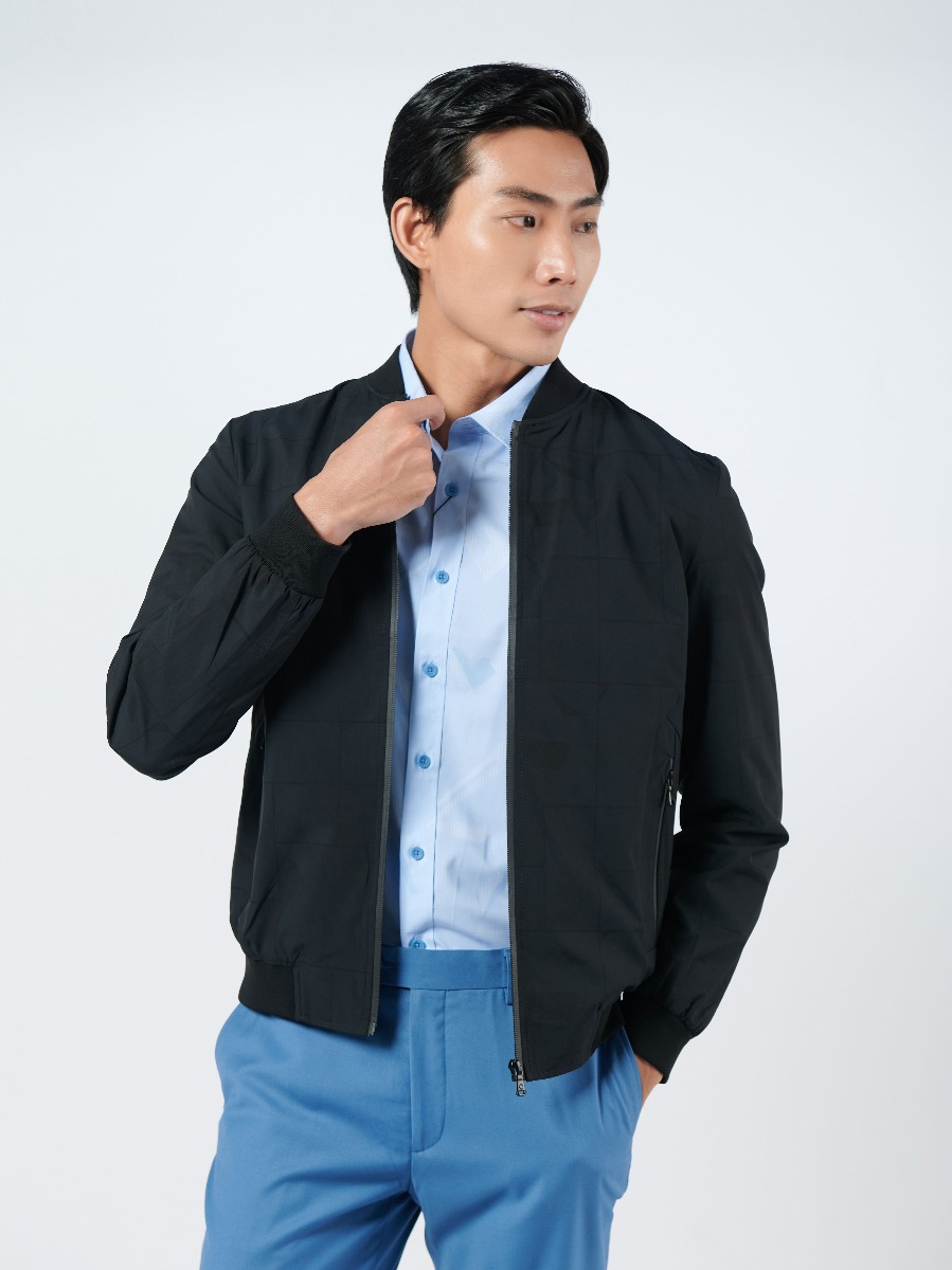 OWEN - Áo khoác gió nam 2 lớp cổ bomber - Áo khoác gió thể thao JK220717 JK220718