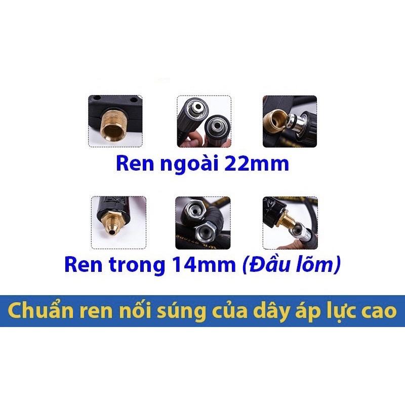 Bộ vòi xịt rửa xe và bình tạo bọt tuyết cho máy xịt rửa cho máy rửa xe áp lực cao, máy xịt rửa cao áp