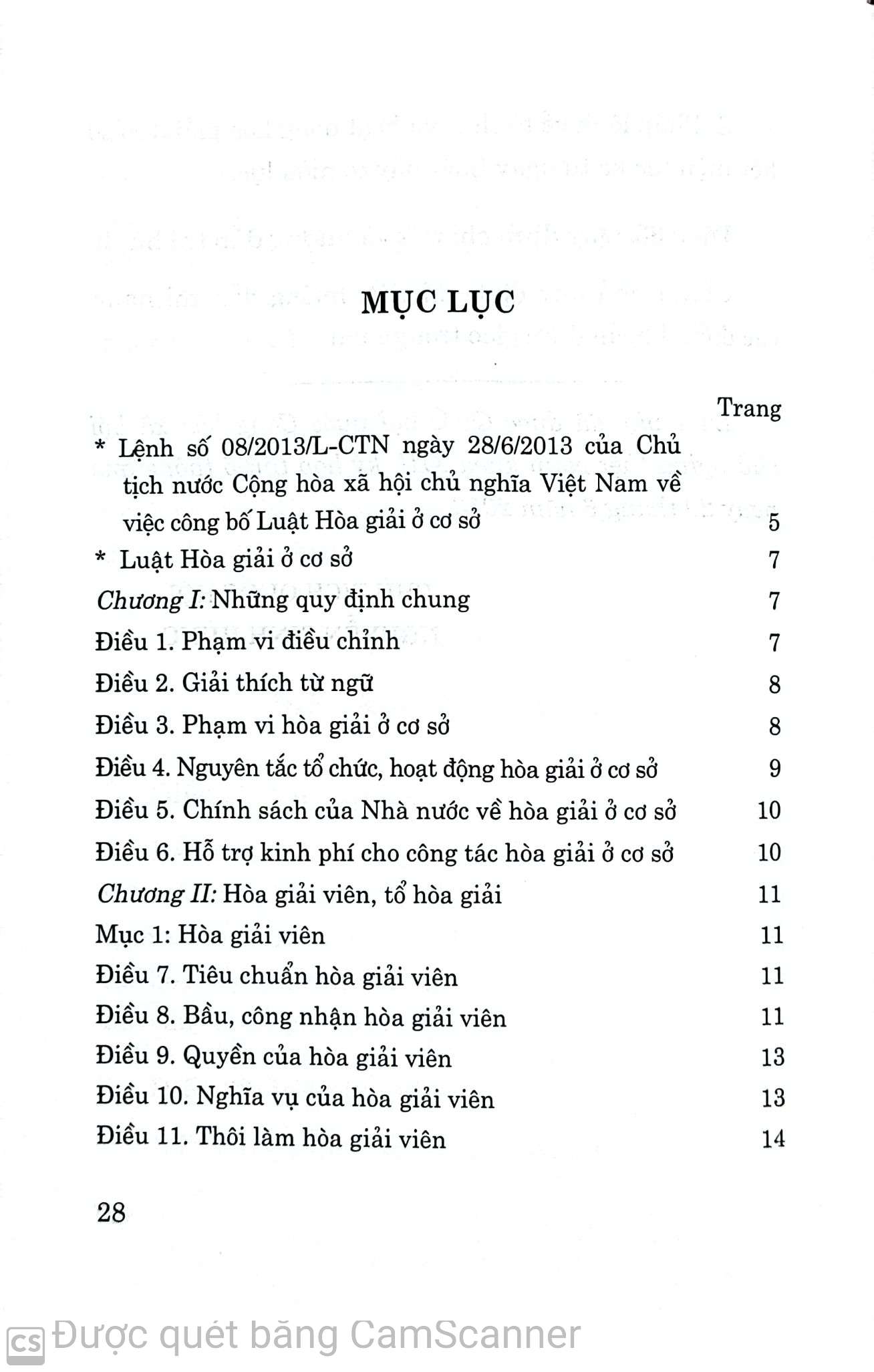 Luật hòa giải ở cơ sở