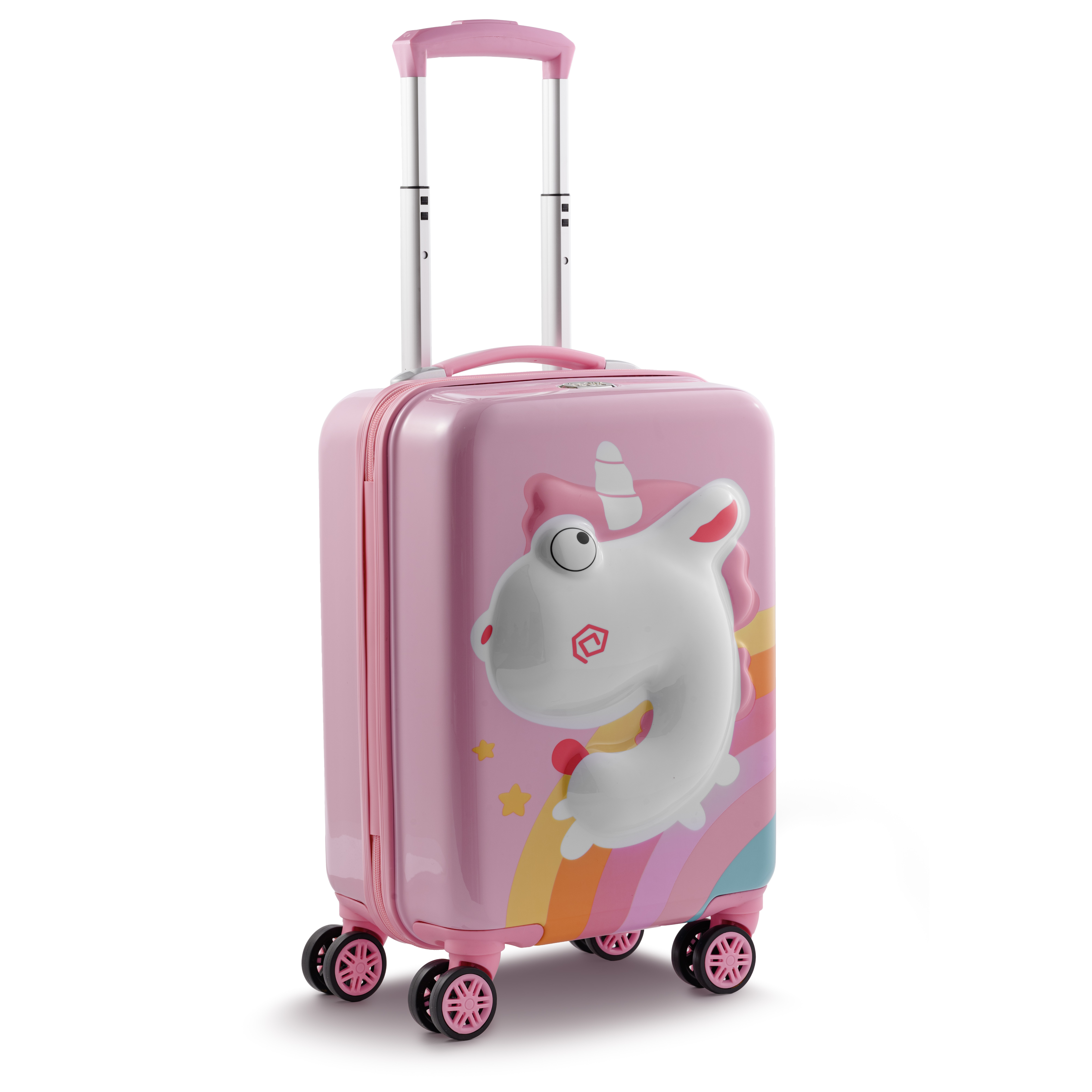 Vali Kéo Nhựa Cho Bé Gái BEDDYBEAR In Hình Dập Nổi 3D Kỳ Lân Unicorn Size Xách Tay 17 inch BJX-LV-001-KYLAN - Hành Chính Hãng