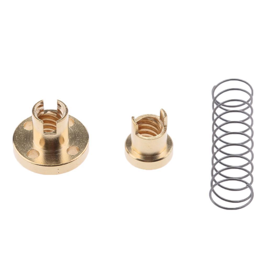 2x 8mm T8 Anti-Backlash Spring Loaded Nut Threaded Rod Screw
