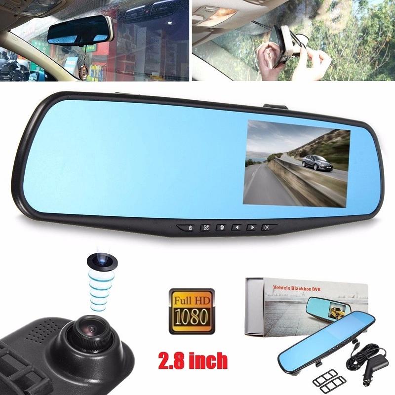 Máy quay trong xe hơi với ống kính kép 2.8 " HD 1080P