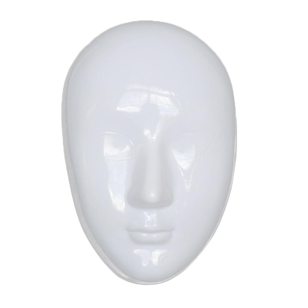 2 Piece DIY Unpainted Mask White Blank Face Mask Masquerade Costume Mask Set