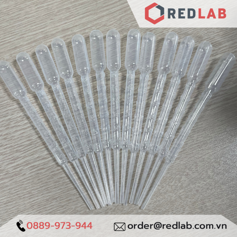 Combo 10 ống, 20, 50 ống pipet paster nhựa 1ml, 3ml ống hút nhỏ giọt, có chia vạch