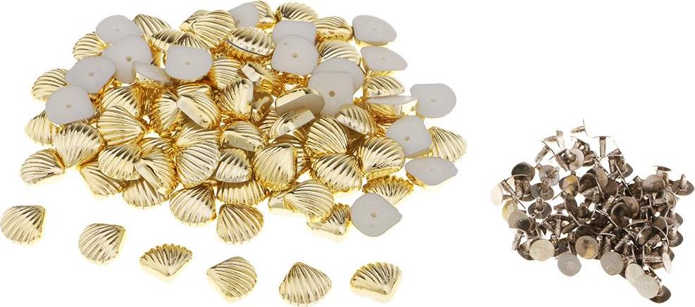 100 Bộ Vỏ Nhựa Đinh Tán Đinh Nút Cho DIY Giày Túi Quần Áo Trang Trí