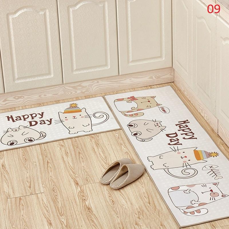 Bộ 2 thảm bếp 3D, thảm trải sàn cao cấp chống trượt
