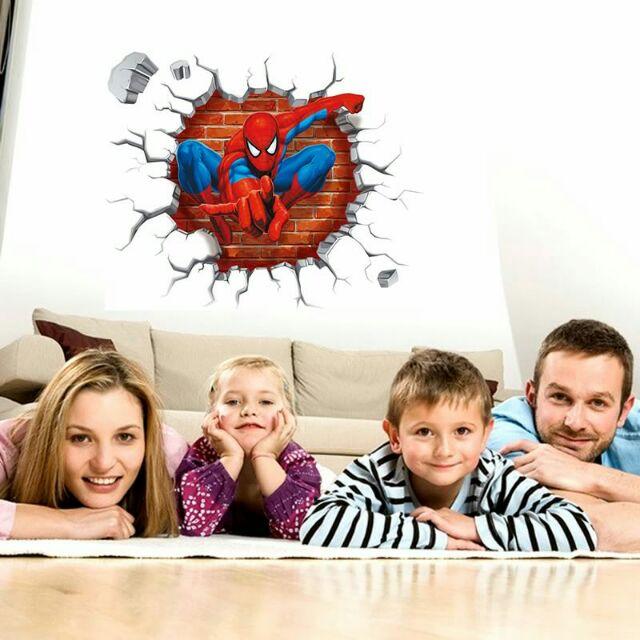 Decal dán tường hoạt hình người nhện Spider man