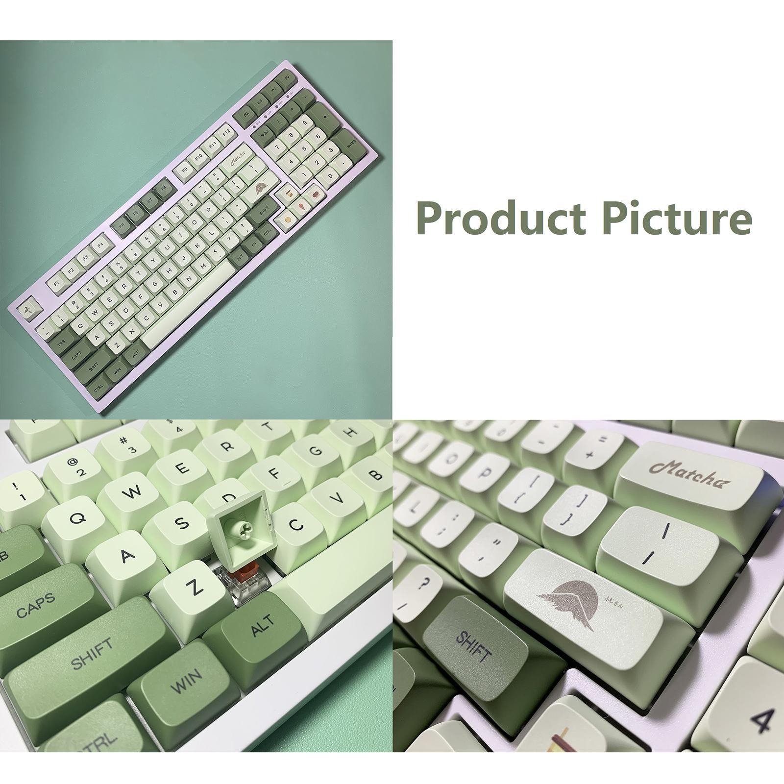 PBT 124 Keys Keycaps Cover for 61 64 72 Mechanical Keyboard Durable