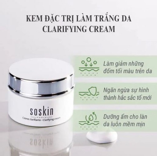 Kem dưỡng trắng da Soskin Clarifying Cream hũ 50ml