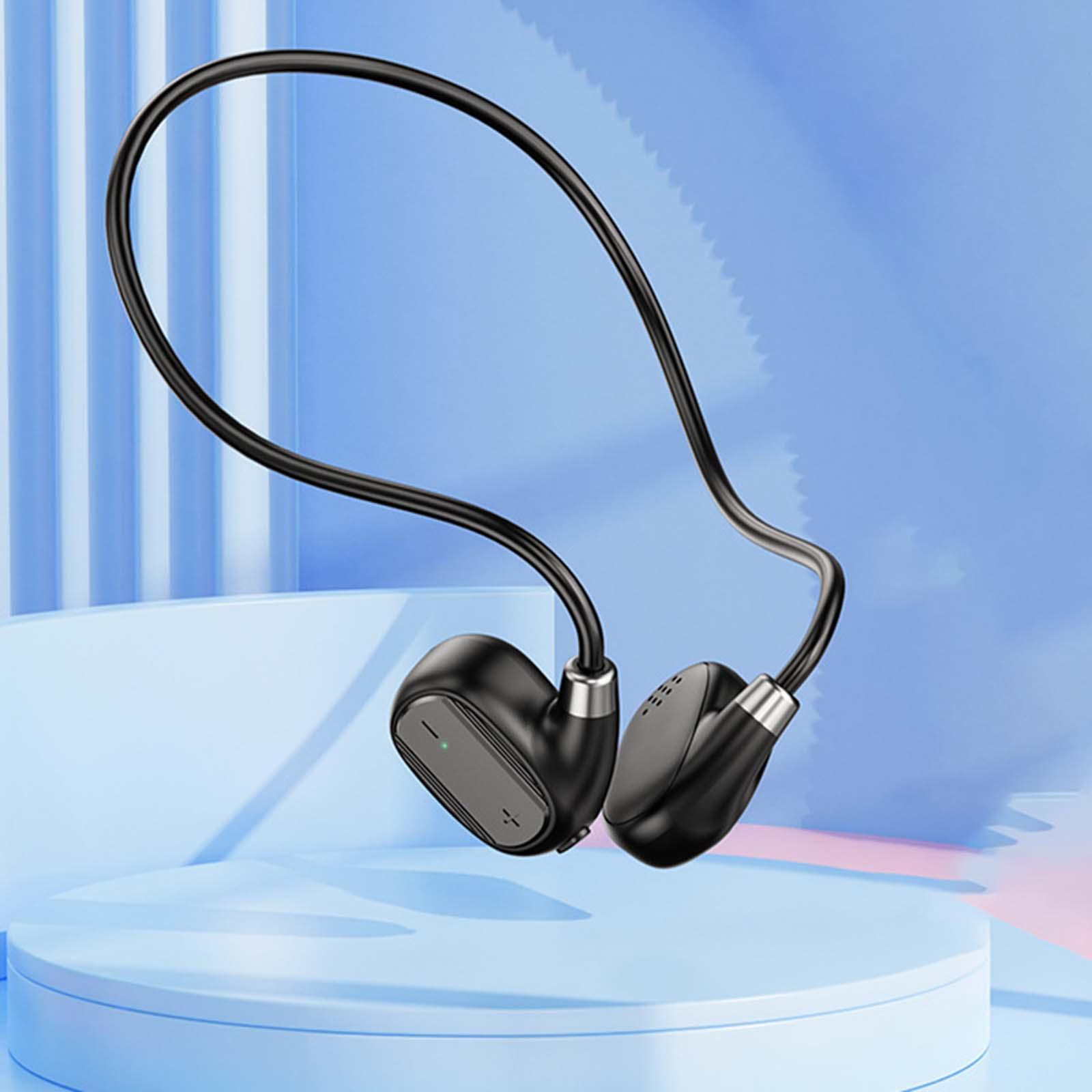 Open Ear Bluetooth Headphone Hands Free Headset for Gym Hiking Driving Black