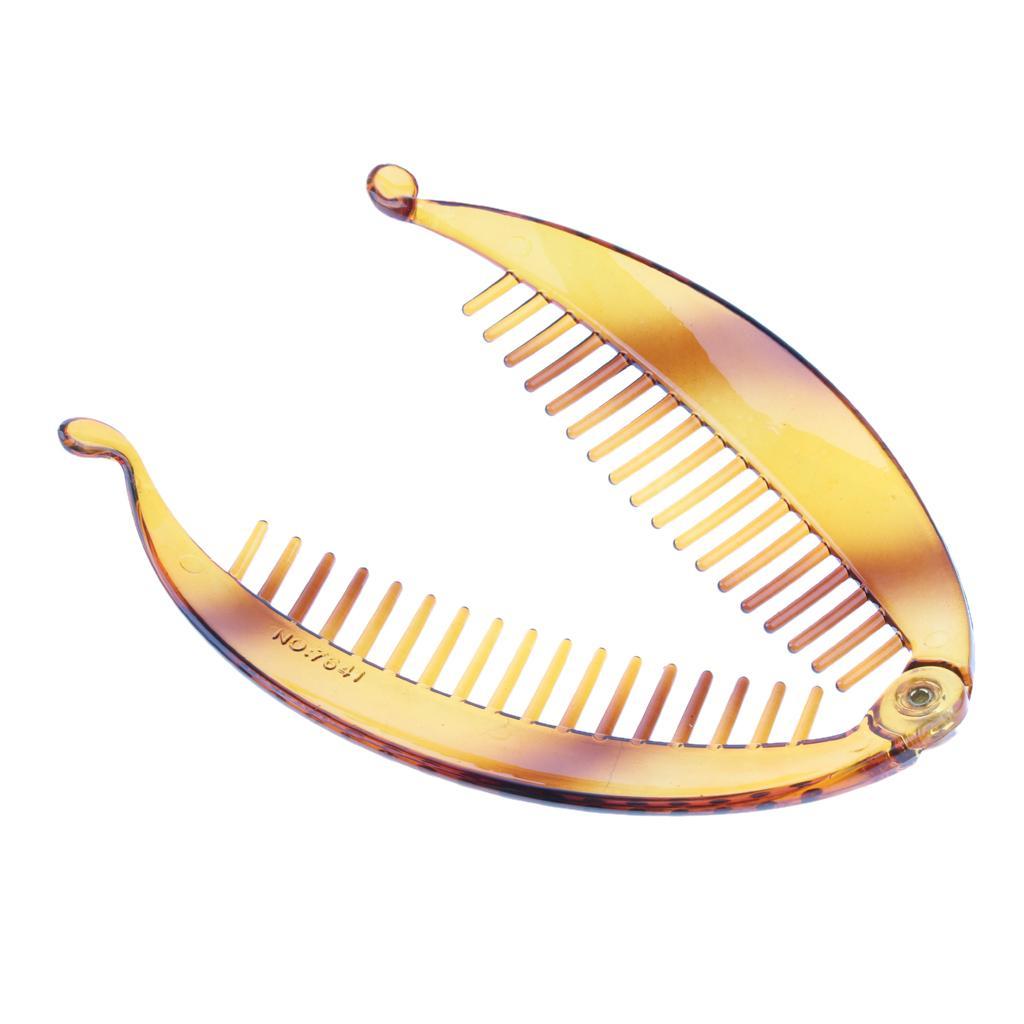 Pack of 2 Ladies Resin Hair Claw Tail Fish Clip Comb Hairclip Grips Clamp Accessory