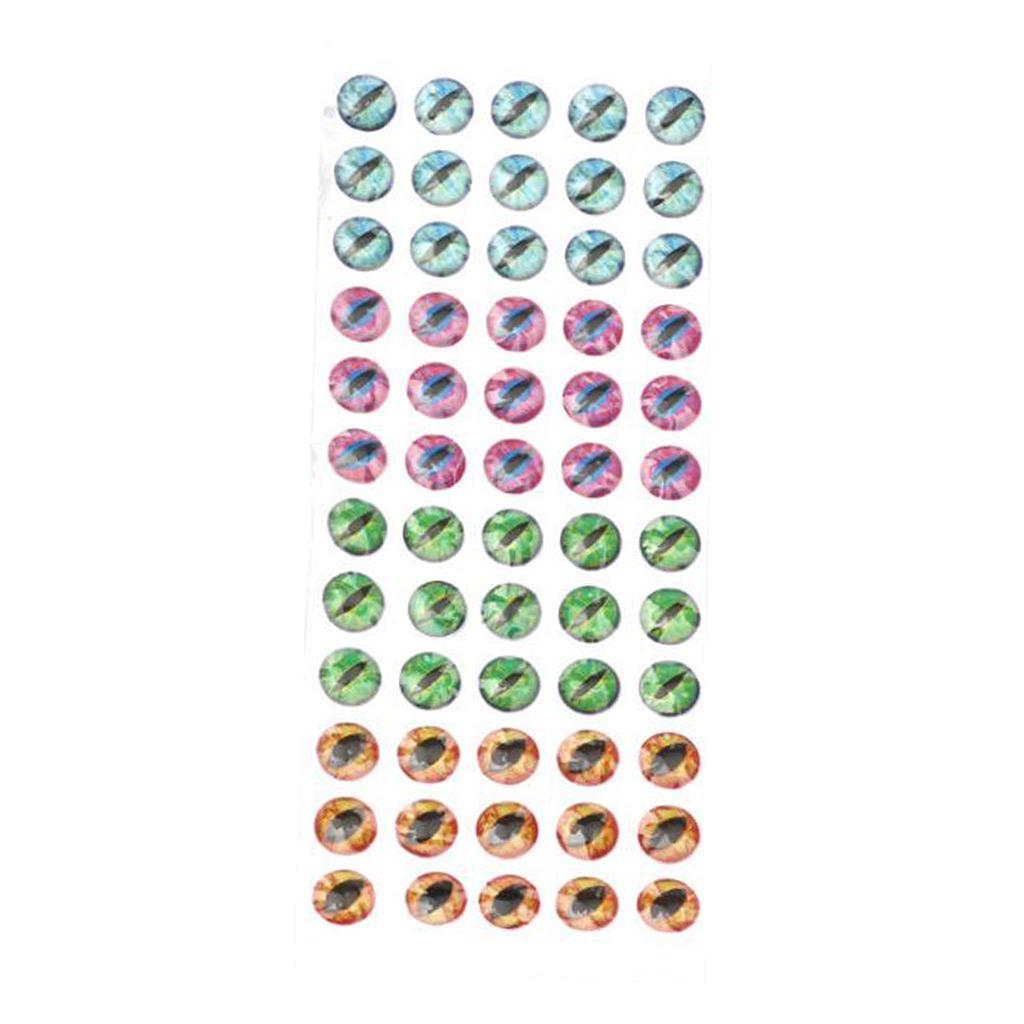 120pcs Fishing Lure Eyes 4D Holographic Eyes Fly Tying Jigs Crafts DIY
