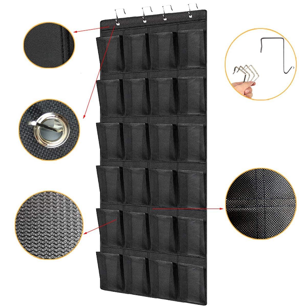 Khung giày treo, 24 túi treo tiền gửi lưu trữ, ban tổ chức qua cửa cho giày, tủ quần áo treo tường, túi lưới lớn cho phòng khách phòng khách phòng khách