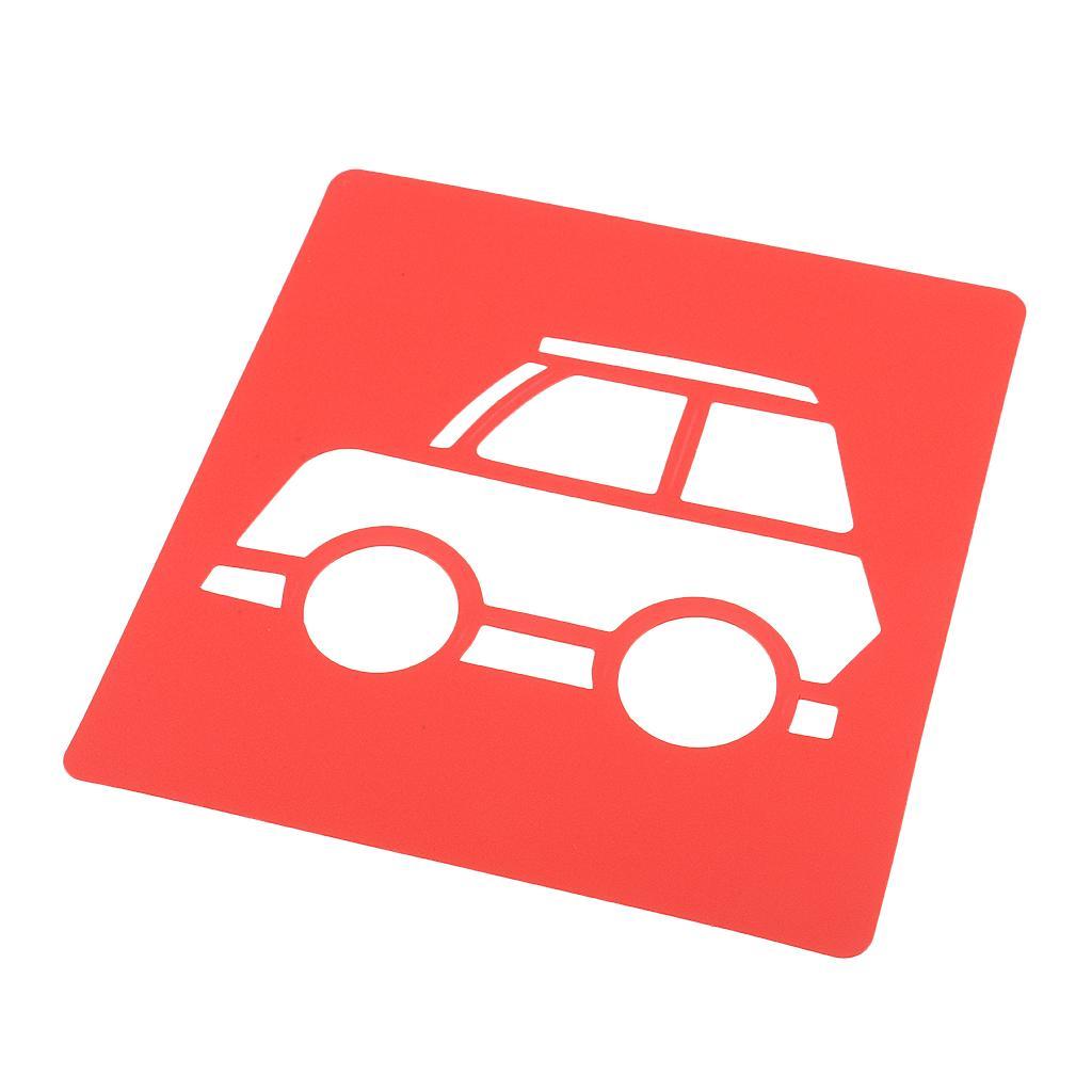 12 Piece Plastic Drawing Ruler Templates Stencils for Kids Educational Toys DIY