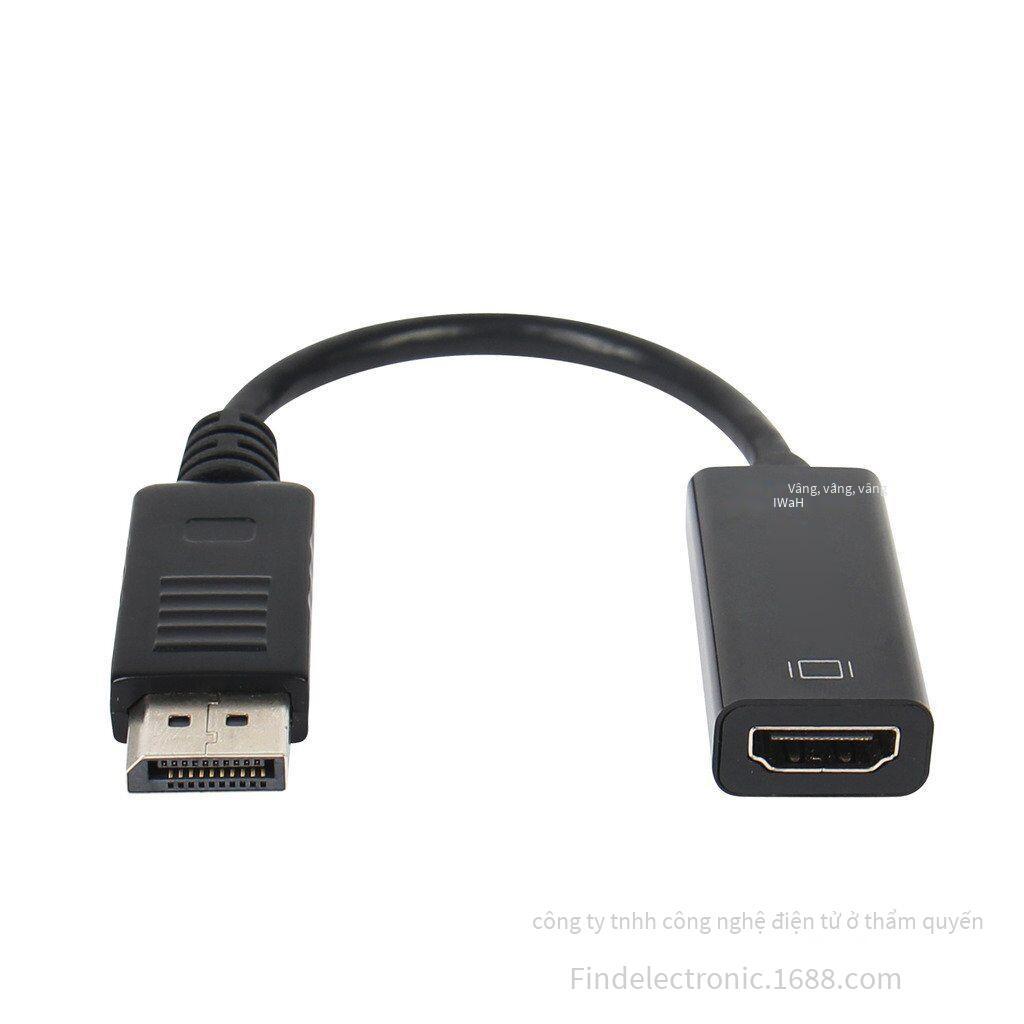 Giao hàng nhanh Cáp chuyển đổi DP sang HDMI đầu chuyển đổi dp to hdmi 4k vỏ nhỏ màu đen cáp chuyển đổi đầu cái dp sang hdmi