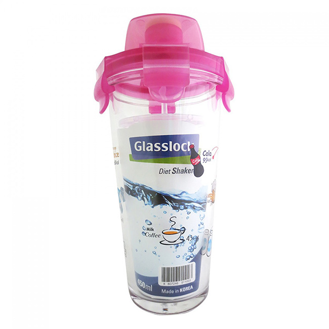 Hình ảnh Ly Thủy Tinh Có Nắp Nhựa Glasslock PC318 (450ml) - Giao Màu Ngẫu Nhiên