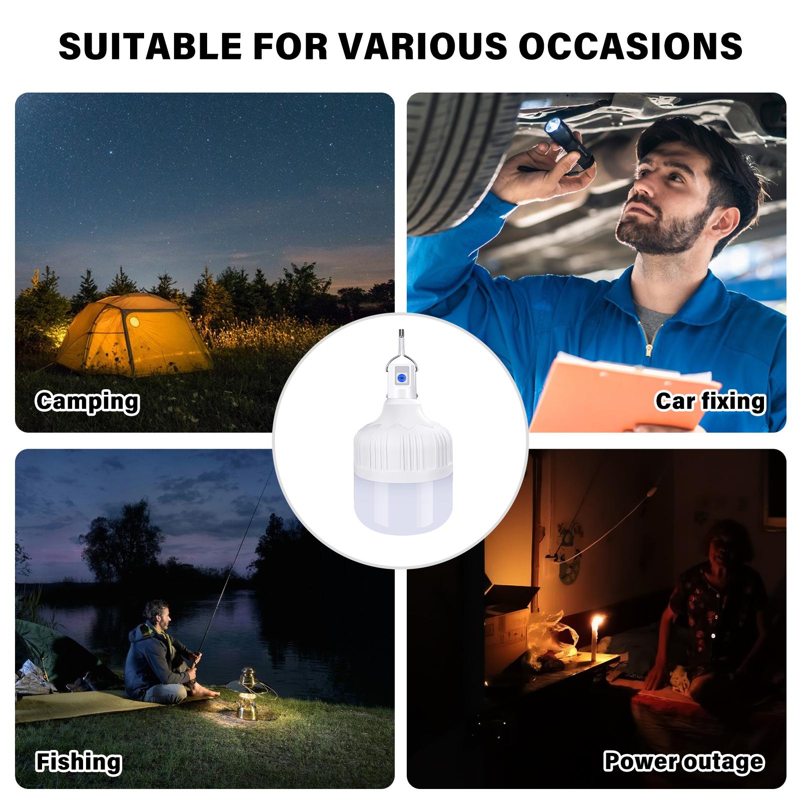 Đèn Led Treo Cắm Trại Usb Không Thấm Nước 3 Chế Độ Chiếu Sáng