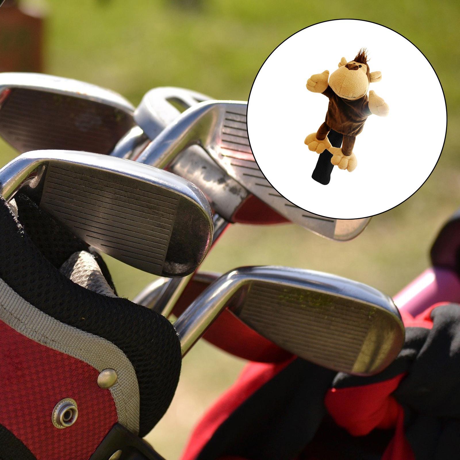 2 Pieces Golf Club Headcover Cute Portable Wood Driver Head Cover Cartoon Headcover Sleeve for Head