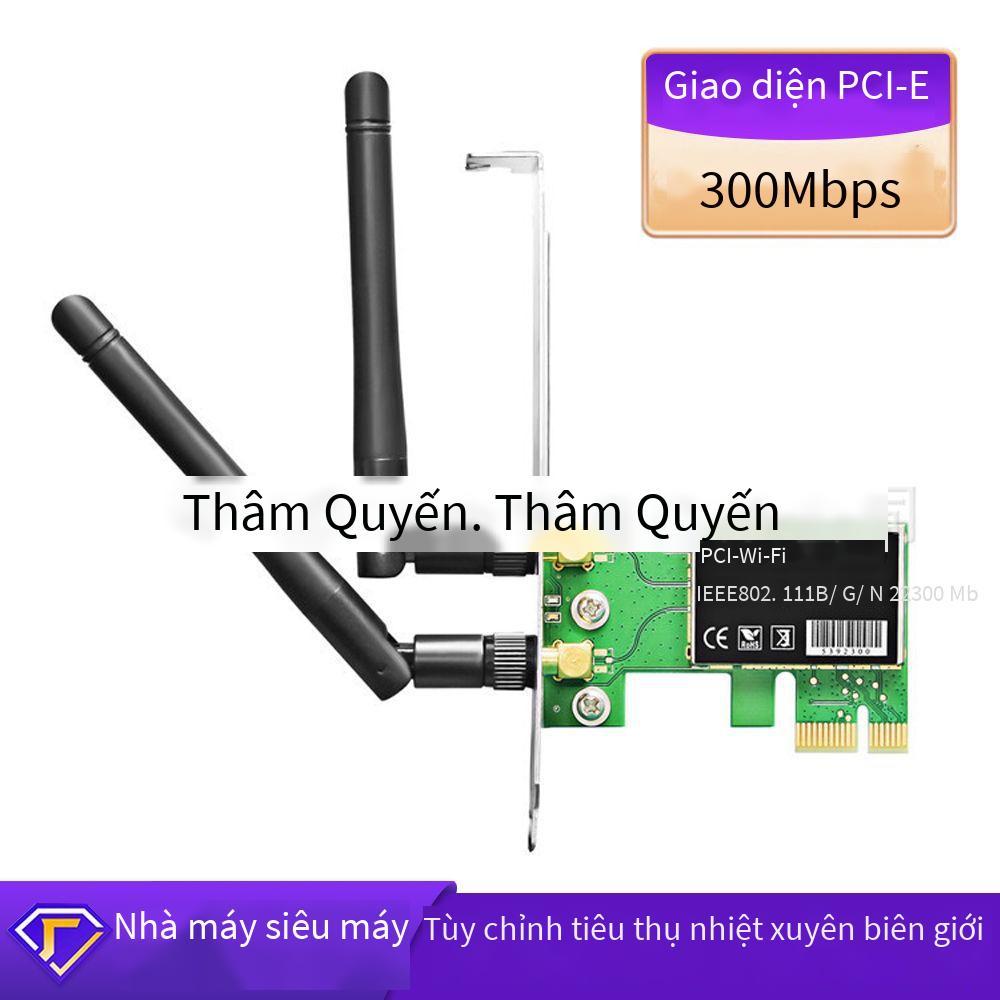 Ưu đãi nhất card mạng không dây 300Mbps PCI-E card mạng wifi mini pcie máy tính để bàn thu không dây