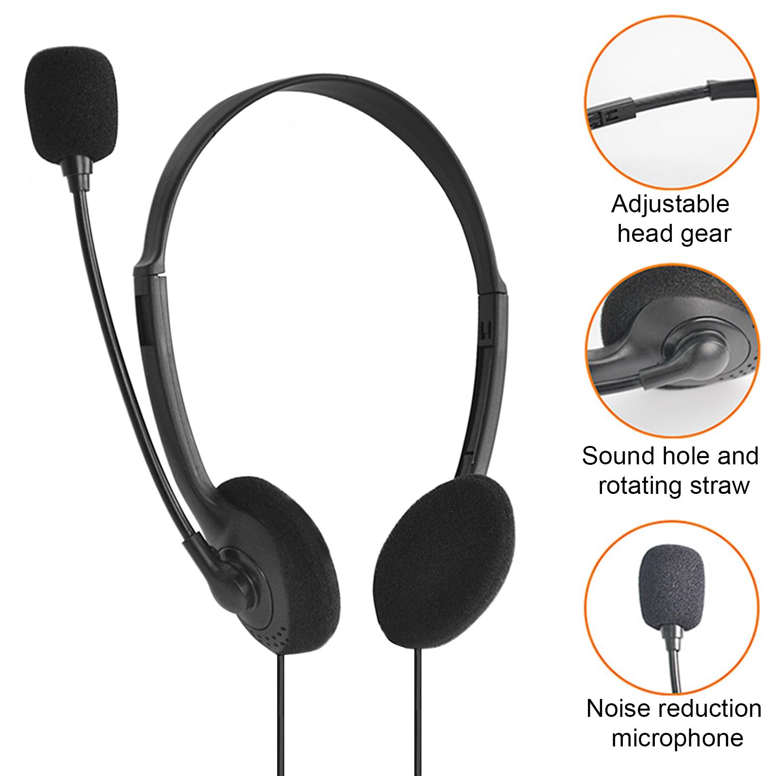 Chơi Game Loại Bỏ Tiếng Ồn Micro Tai Nghe Có Dây USB Đa Năng Tai Nghe Game Thủ Chụp Tai Có Mic Cho Laptop Máy Tính Skype
