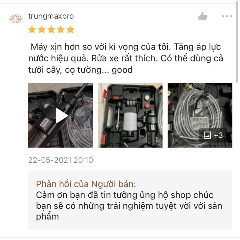 Máy Tăng Áp Lực Nước Vòi Phun Rửa XeTăng áp lực nước từ 3 đến 5 lần, 3 chế độ phun linh hoạt đa dạng.