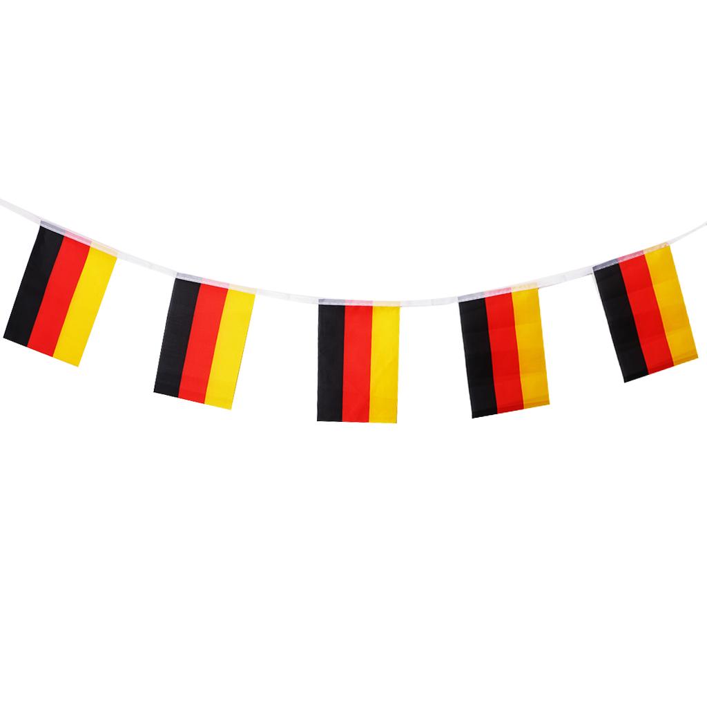 Germany Nation Flag Banner 14x21cm 5.5 Meters String Flag Sport Bars Decor