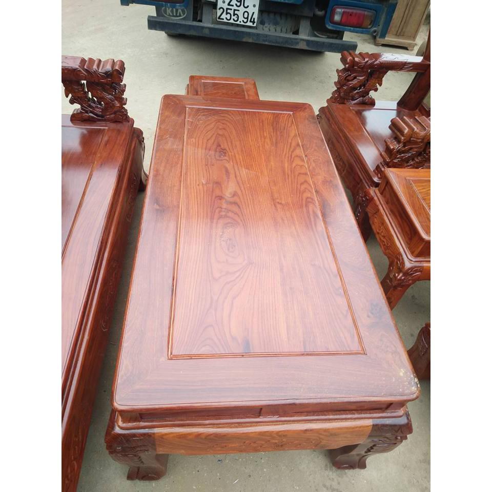 Bộ Bàn Gỗ Phòng Khách Rồng Bát Tiên Gỗ Hương Vân
