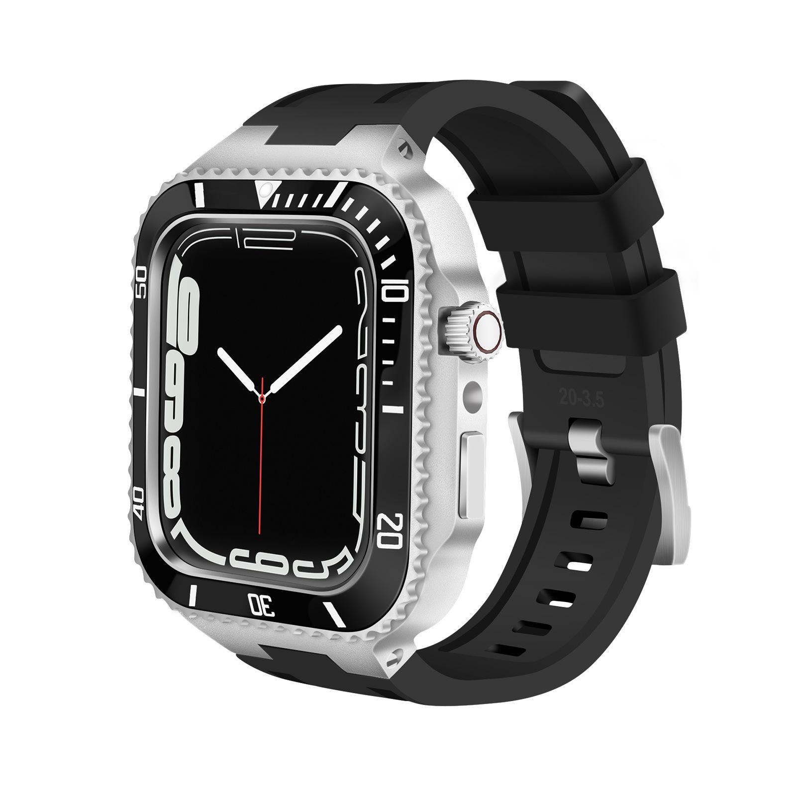 Vỏ Apple Watch Hualimei giá thấp nhất cho dòng iWatch 44/45mm Vỏ bảo vệ dây đeo S8 tích hợp vỏ sửa đổi