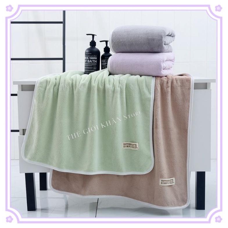 Khăn Tắm Dày Siêu Thấm Hút - Khổ 70x140 cho cả nam và nữ - Khăn tắm loại dày bọc viền siêu mềm mịn