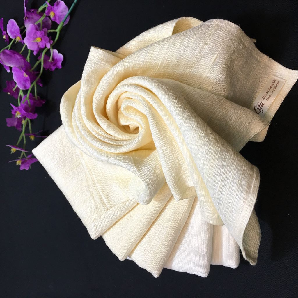 Combo 2 Khăn mặt tơ tằm thiên nhiên, rất mềm mại với làn da nhạy cảm, khăn mặt 100% tơ tằm, hàng thủ công Việt Nam
