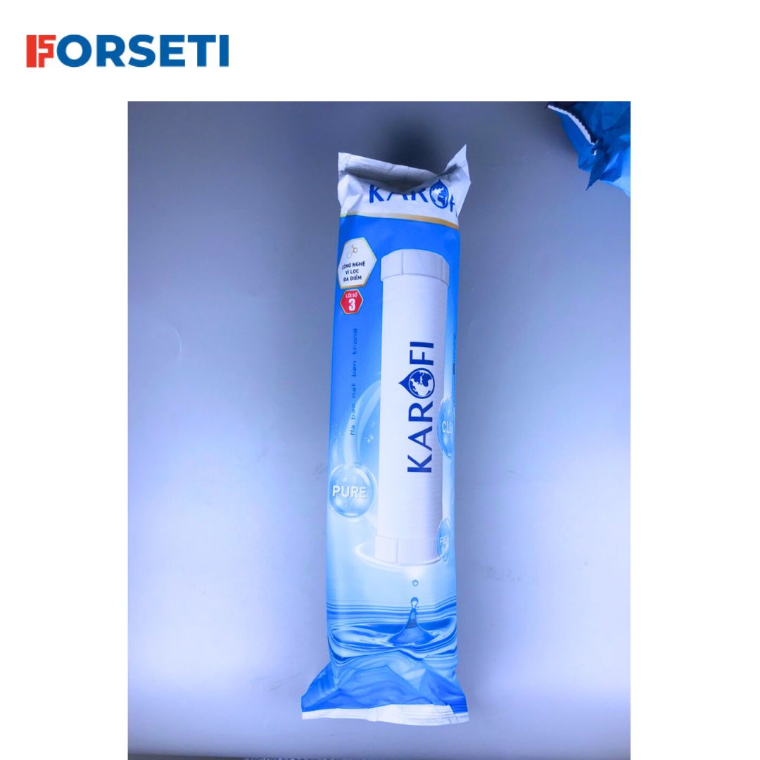 Bộ 3 lõi lọc nước 123 hàng chính hãng Karofi với lõi số 2 OCB nhỏ cắm nhanh, dùng cho các dòng máy N-e.