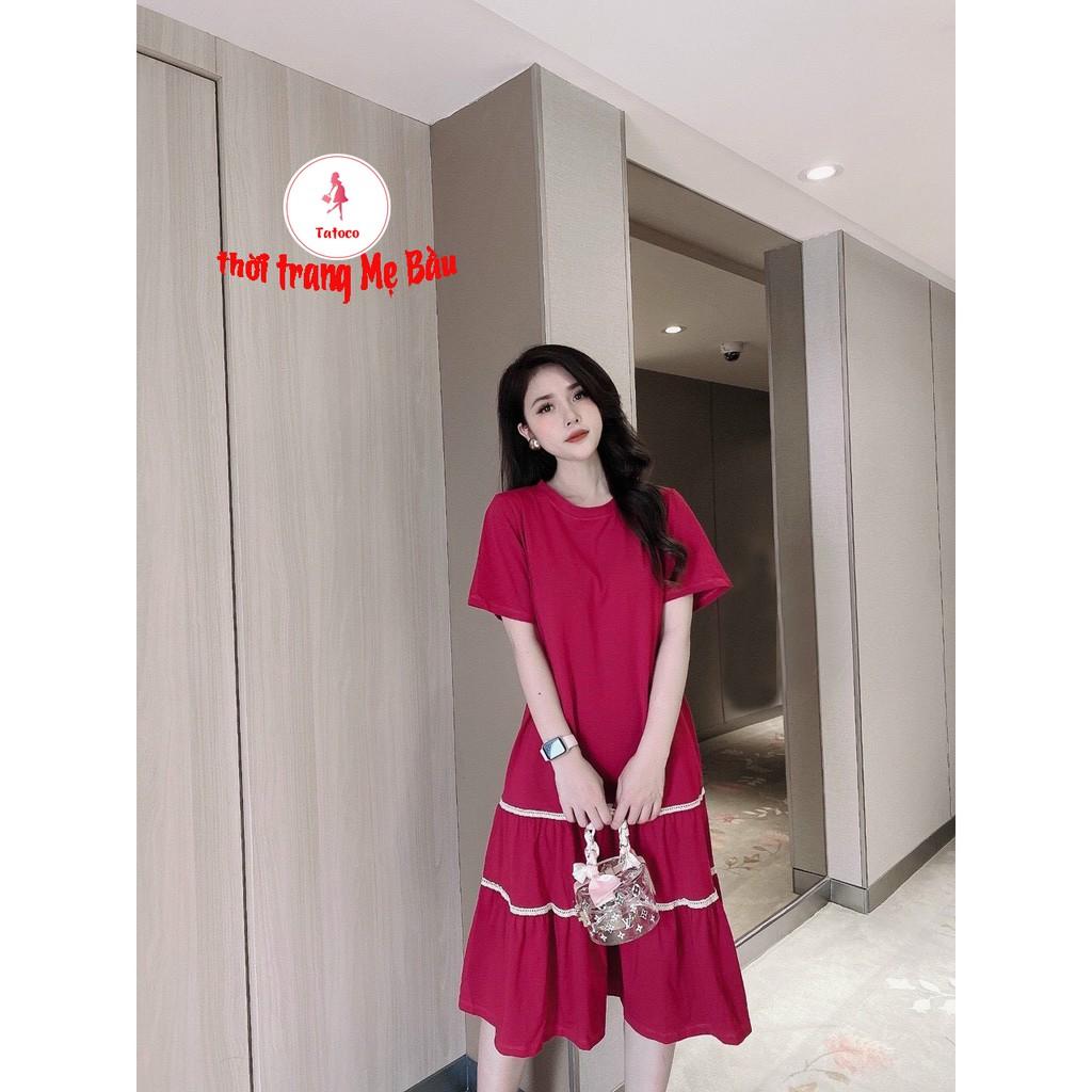 Váy bầu đẹp .New 8 màu ( từ 50-80kg) (chất vải thun cotton mền mại ,thoáng mát + hình thật) (shop Tatoco)