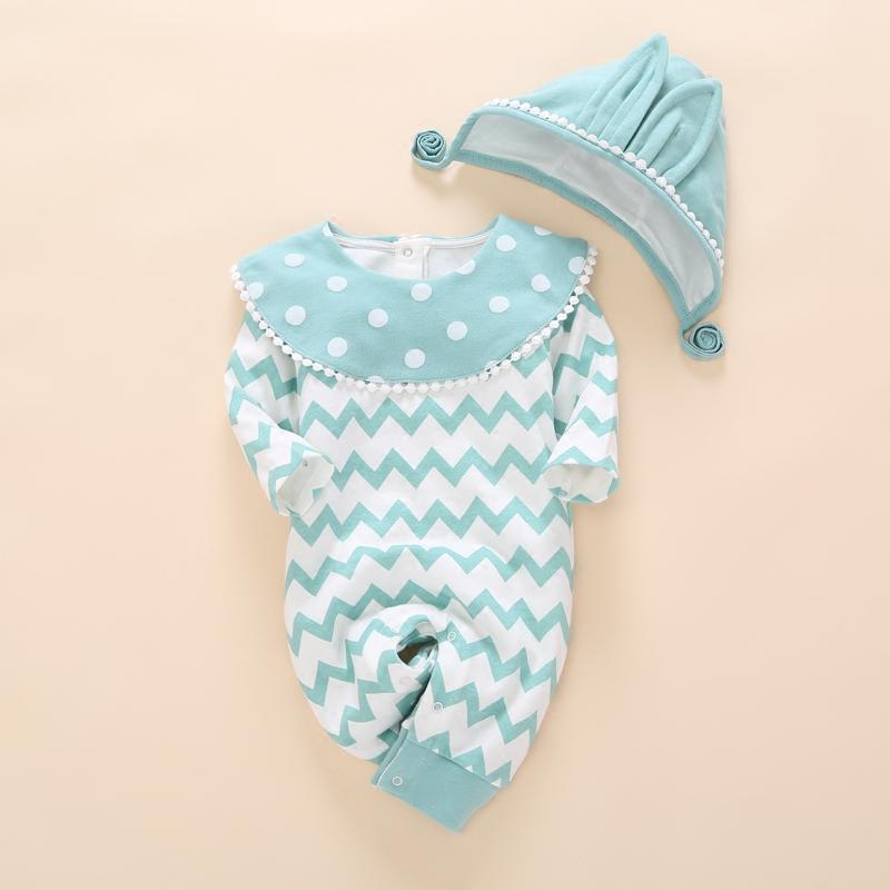 Sơ sinh Quần Áo Bé Gái Mùa Thu Cotton Ren Công Chúa Phong Cách Áo Liền Quần Bé Gái 0-3 Tháng Tuổi Trẻ Sơ Sinh Áo Liền Quần Kèm Tất Đầu ropa Bebe