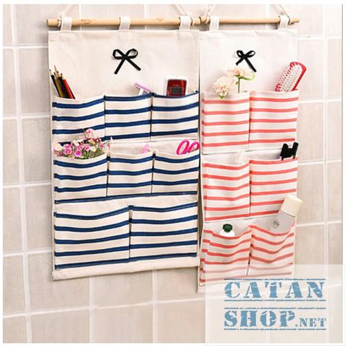 ️Túi đựng đồ đa năng 6 ngăn️ tiết kiệm diện tích, túi vải canvas bền đẹp đa năng tiện lợi