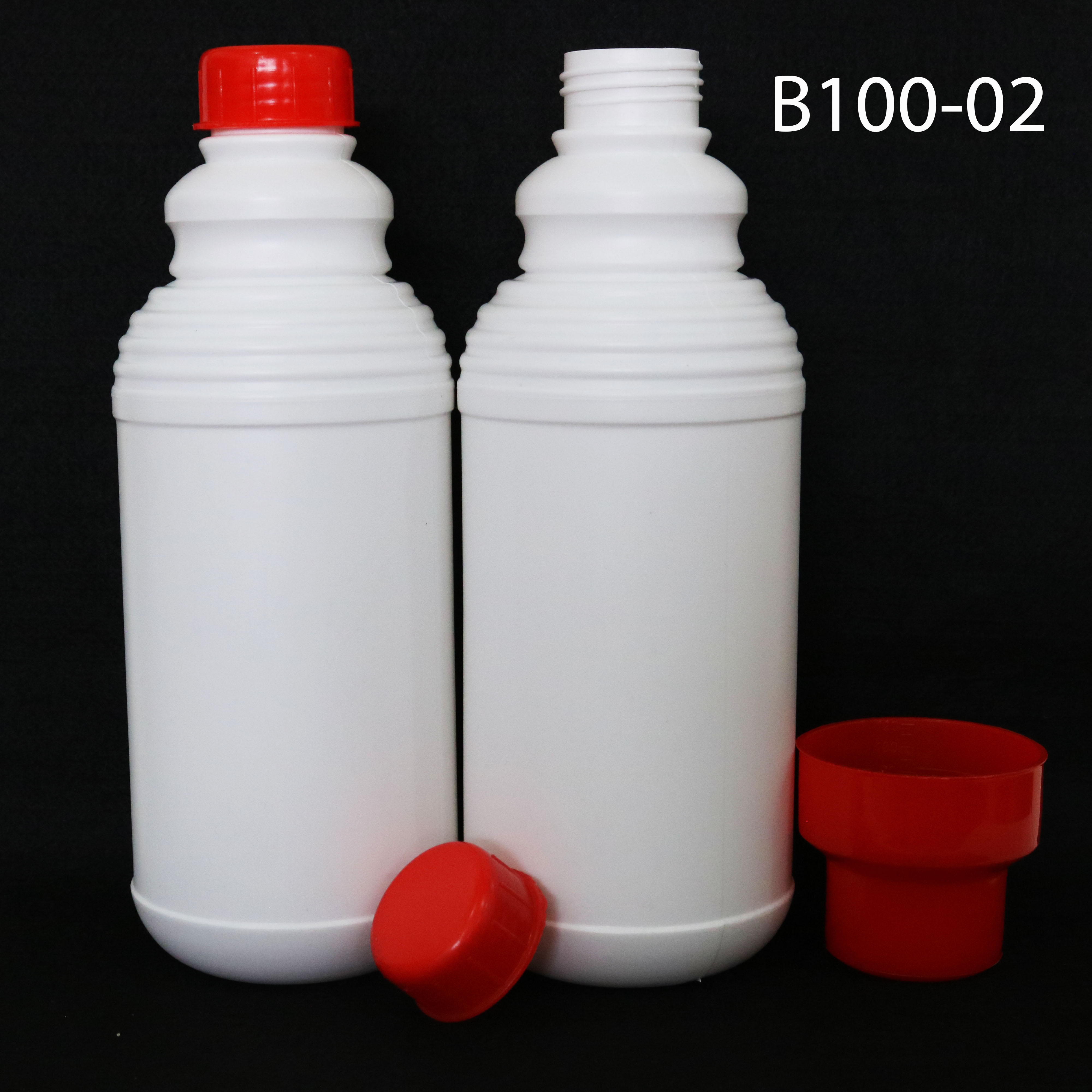 Chai nhựa HPDE 1000mL có nắp đong thể tích - Mẫu B100-02