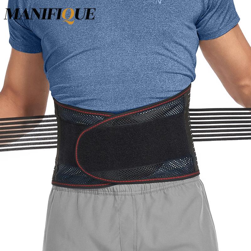 Đai Đai Hỗ Trợ Lưng Nam Lưng Thắt Lưng Thắt Lưng Ortopedicas Bảo Vệ Cột Sống Đai Hỗ Trợ Eo Huấn Luyện Dây Chéo Color: Black Size: 2XL