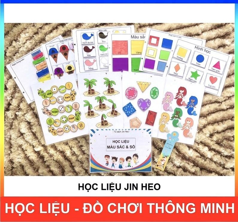 Học liệu nhận biết Màu Sắc và Số đếm, giúp bé phát triển tư duy